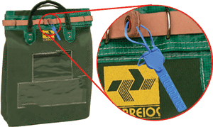 Malotes de Lona com selos, lacres de seguran&ccedil;a